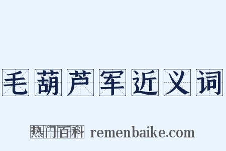 毛葫芦军近义词是什么意思的图片